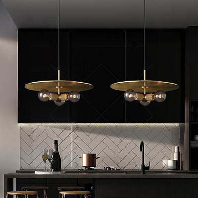 Подвесной светильник RH Utilitaire Disk Triple Pendant фото 8