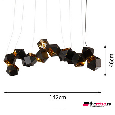 Welles Long Chandelier Розовое золото фото 5