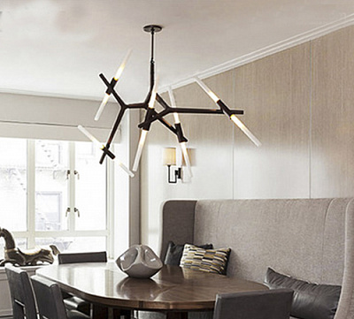 Roll and Hill Agnes Chandelier Lindsey Adelman 6 плафонов Хром фото 12