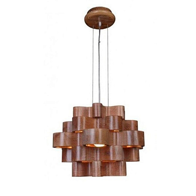 Loft Wooden Chandlier фото 10