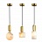 Серия подвесных светильников с плафонами различных геометрических форм из натурального белого мрамора B2 золотой фото 23