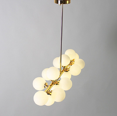 люстра Mimosa pendan by Atelier Aretti 16 плафонов Черный фото 10