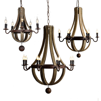 Antiquity Wine Barrel Chandelier фото 5