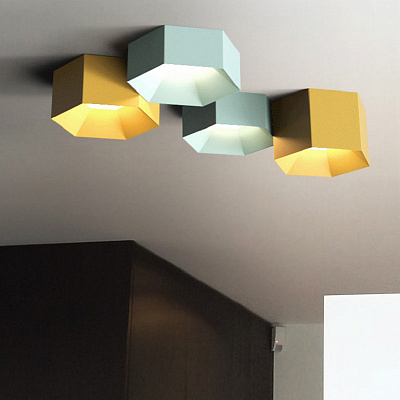 Шестигранный светодиодный потолочный светильник HEXAGON A фото 9