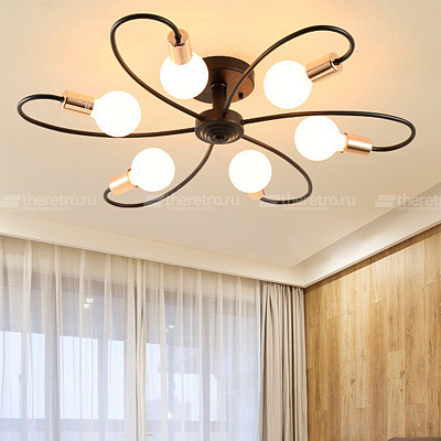 Потолочная люстра Open Bulb Ceiling Light C фото 9