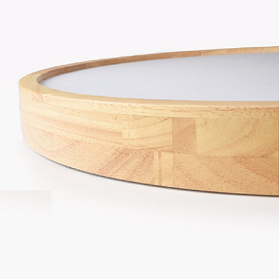 Деревянный светодиодный светильник на потолок DISC WOOD фото 10