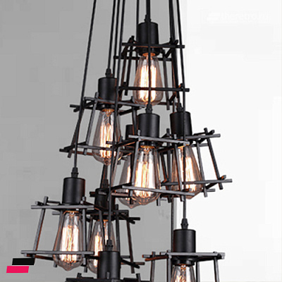Подвесной Loft Seven light 14 плафонов  фото 12